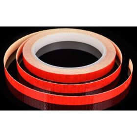 Car and motorcycle bicycle reflective stickers mountain bike luminous stickers dead fly bicycle wheel body sticker (Option: gules)