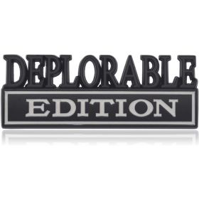 2pcs Deplorable Edition Emblems, Emblem 3D Badge Decal Car Truck SUV,Refrigerator Sticker,Window Display Stickers,Bicycles, Laptops, Fridges (Option: Blackwhite)