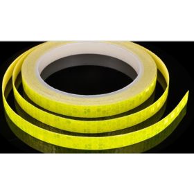 Car and motorcycle bicycle reflective stickers mountain bike luminous stickers dead fly bicycle wheel body sticker (Option: yellow)