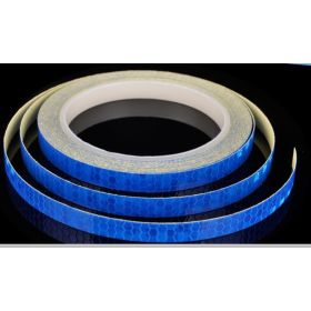 Car and motorcycle bicycle reflective stickers mountain bike luminous stickers dead fly bicycle wheel body sticker (Option: Blue)