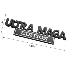 2pcs Ultra MAGA Edition Emblems, Emblem 3D Badge Decal Car Truck SUV,Refrigerator Sticker,Window Display Stickers,Bicycles, Laptops, Fridges (Option: Blackwhite)