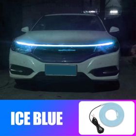 180cm 12V Car Waterproof Front Hood LED Daytime Running Decorative Flexible Light Strip For Car, Truck, SUV (Option: Blue)