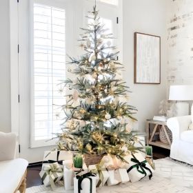 Fenbeli 7ft Unlit Aspen Fir Artificial Christmas Tree Green (Option: green)