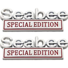 2pack Seabee Special Edition Emblems, Seabee Emblem 3D Badge Decal Car Truck SUV,Refrigerator Sticker,Window Display Stickers,Bicycles, Laptops, (Option: SliverRed)